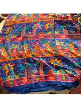 Colourful, tropical beach wrap cover shawl
